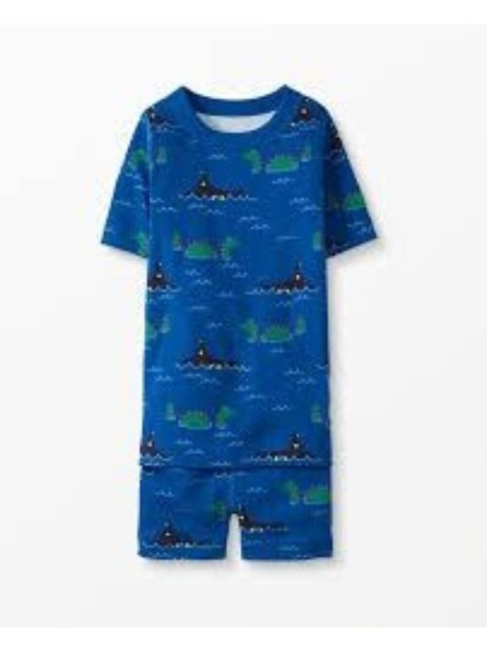 Hanna Andersson Killer Whale Orca Pajama Set, Size 8